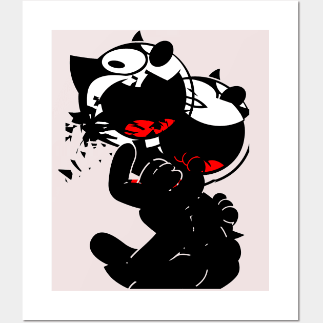 //// De-Constructed Felix The Cat //// Wall Art by DankFutura